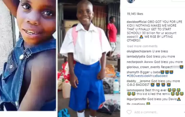Davido Sents Little Boy To School After Singing His Song, " IF" In A Viral Video (Photos)